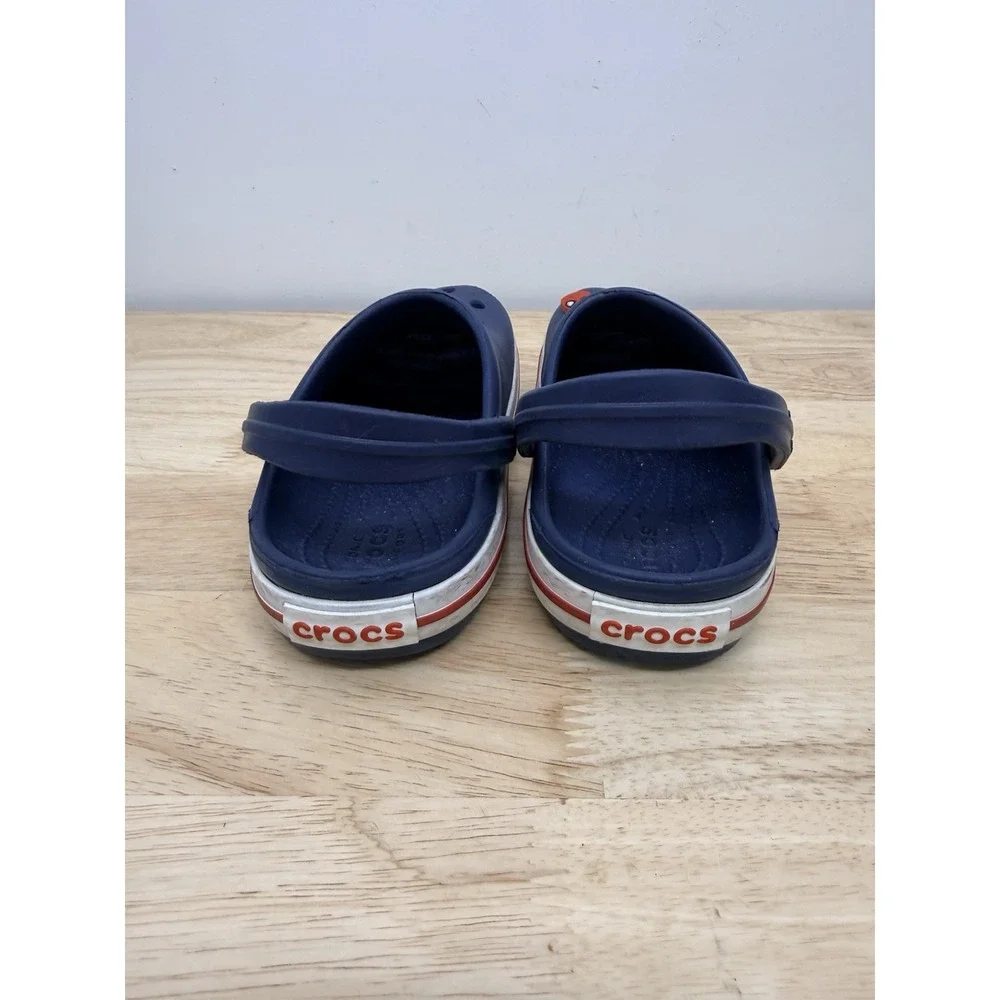 Crocs Kids' Crocband Clog Navy Blue Red White Size 13 C Spider Man Jibitz #66